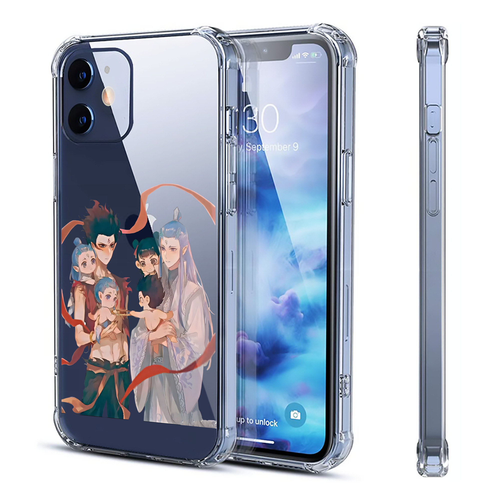 （画像用） Ne Zha 2 ナタ 魔童の大暴れ 【iPhone 12シリーズ対応】透明スマホケース（クリアソフトケース）